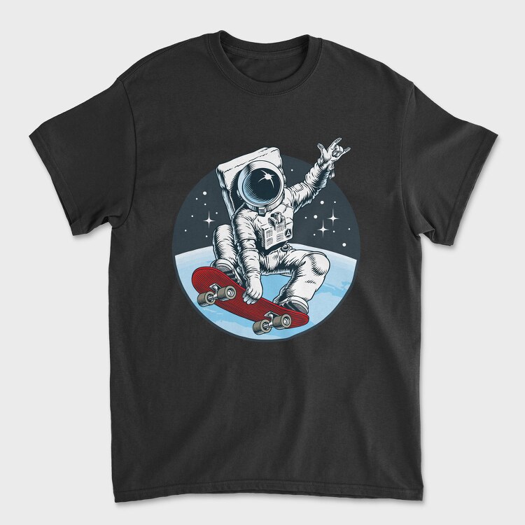 Space Skate Astronaut, Tricou Barbati (Unisex)