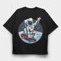 Space Skate Astronaut, Tricou Oversize Barbati (Unisex)