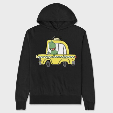 Taxi Dinosaur Ride, Hanorac Oversize Barbati (Unisex)