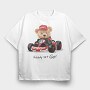 Teddy Race Car Go, Tricou Oversize Barbati (Unisex)