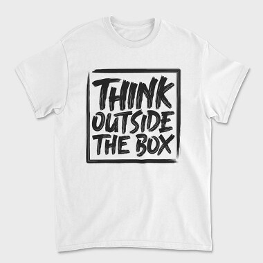 Think Outside The Box, Tricou Barbati (Unisex)
