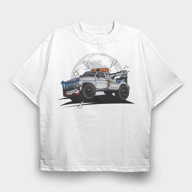 Towtruck Teeth Rescue, Tricou Oversize Barbati (Unisex)