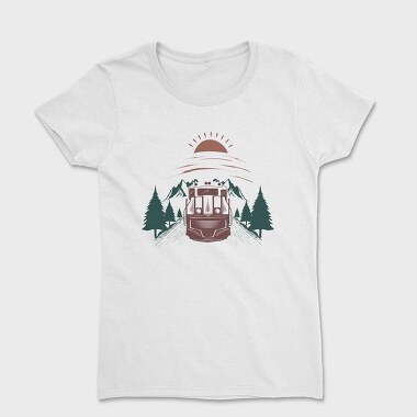 Train Mountain Sunrise, Tricou Femei