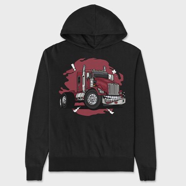 Truck Teeth Danger, Hanorac Oversize Barbati (Unisex)
