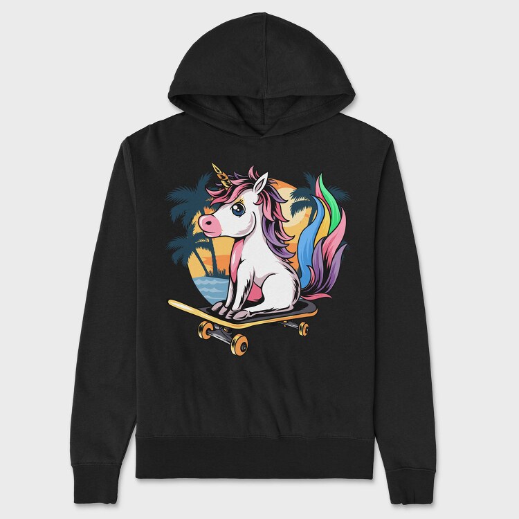 Unicorn Skate Palm, Hanorac Oversize Barbati (Unisex)