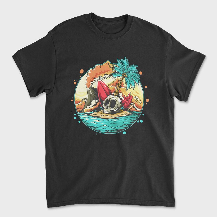 Volcano Skull Rescue, Tricou Barbati (Unisex)