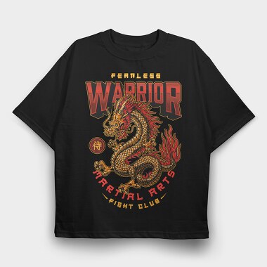 Warrior Dragon Martial Arts, Tricou Oversize Barbati (Unisex)