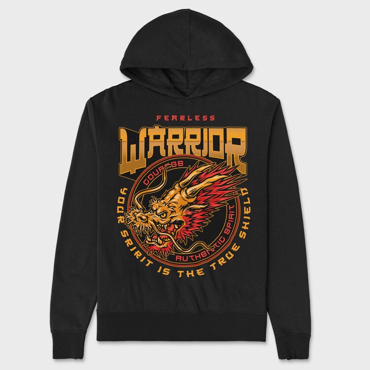 Warrior Dragon Shield, Hanorac Oversize Barbati (Unisex)