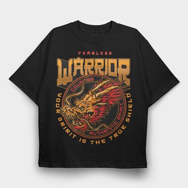 Warrior Dragon Shield, Tricou Oversize Barbati (Unisex)