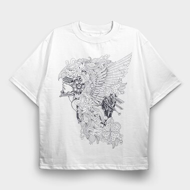 Warrior Wings, Tricou Oversize Barbati (Unisex)