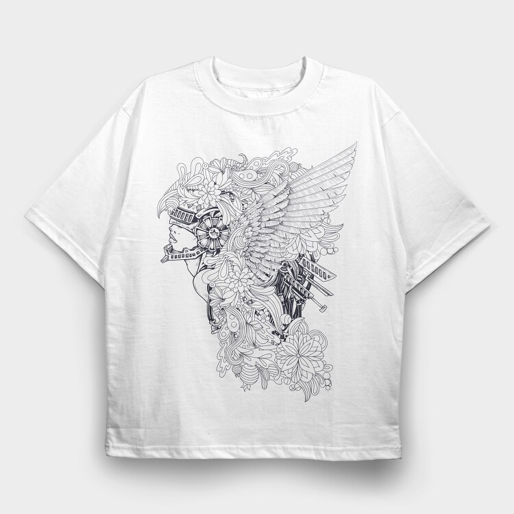 Warrior Wings, Tricou Oversize Barbati (Unisex)