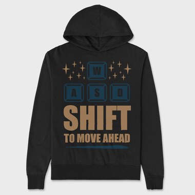 Wasd Shift Ahead, Hanorac Oversize Barbati (Unisex)