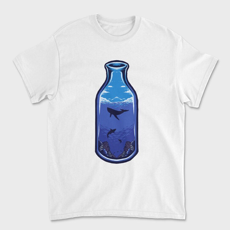 Whale In A Bottle, Tricou Barbati (Unisex)