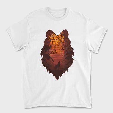 Wolf Howl Sunset, Tricou Barbati (Unisex)