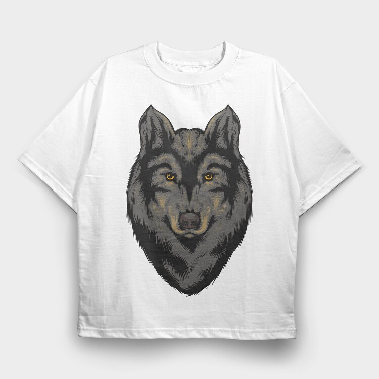 Wolfs Gaze, Tricou Oversize Barbati (Unisex)