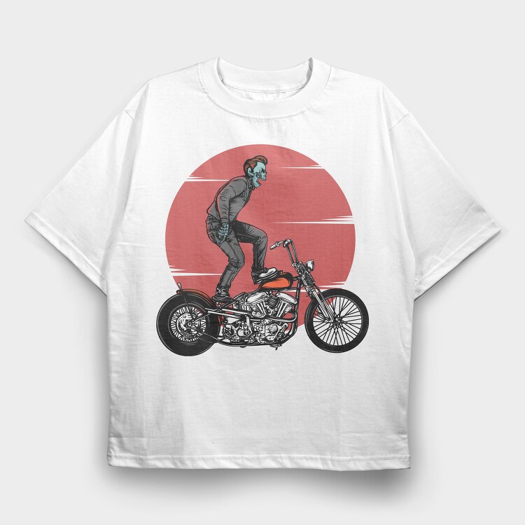 Zombie Rider, Tricou Oversize Barbati (Unisex)