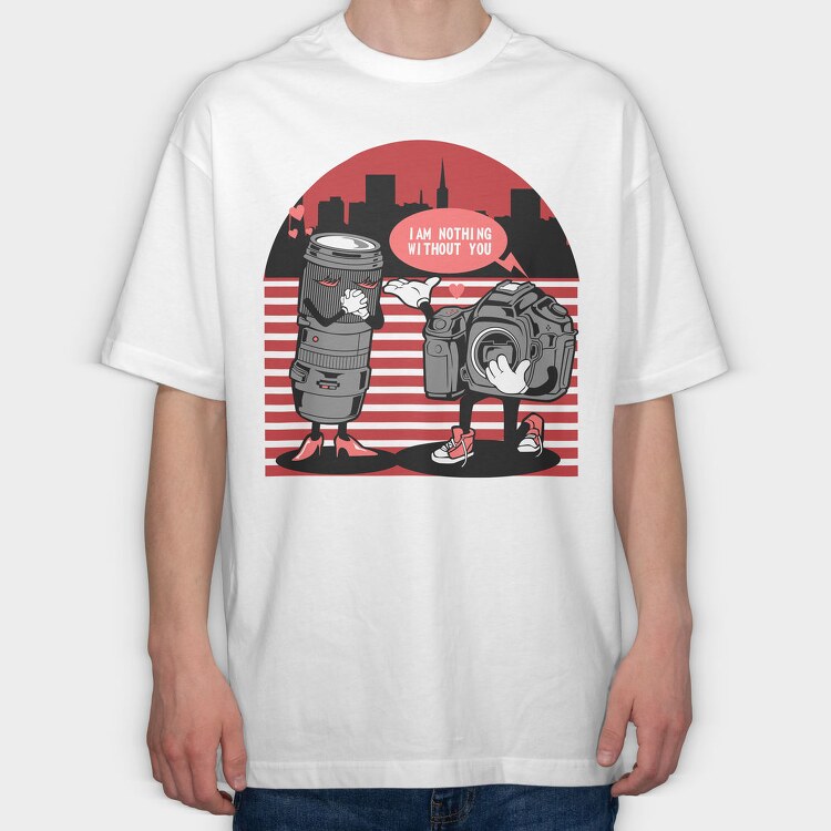 Lens Love Confession, Tricou Oversize Barbati (Unisex)