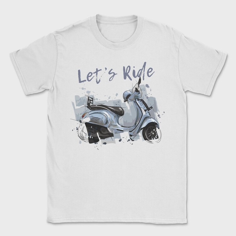 Lets Ride Scooter, Tricou Barbati (Unisex)