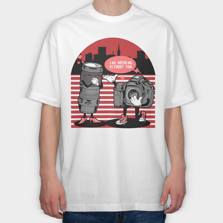 Lens Love Confession, Tricou Oversize Barbati (Unisex)