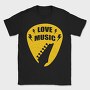 Love Music Pick, Tricou Barbati (Unisex)