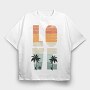 Love Palm Surfers, Tricou Oversize Barbati (Unisex)