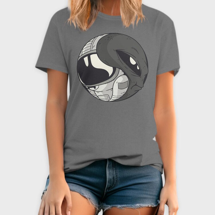 Space Yin & Yang, Tricou Barbati (Unisex)