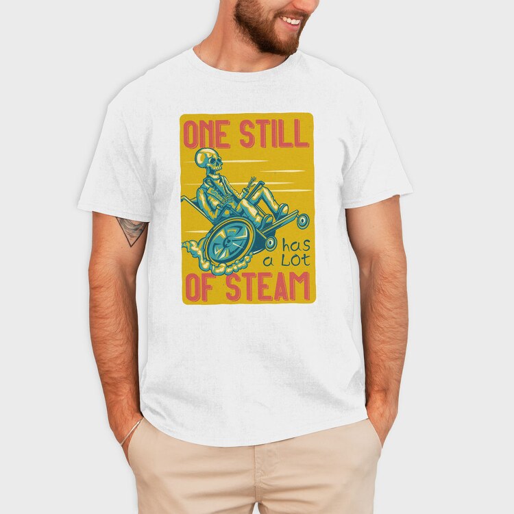 Skeleton Steam Ride, Tricou Barbati (Unisex)