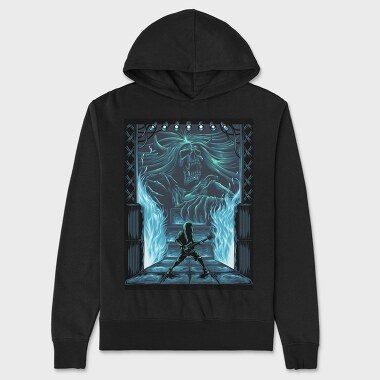 Metal Demon Guitar, Hanorac Oversize Barbati (Unisex)