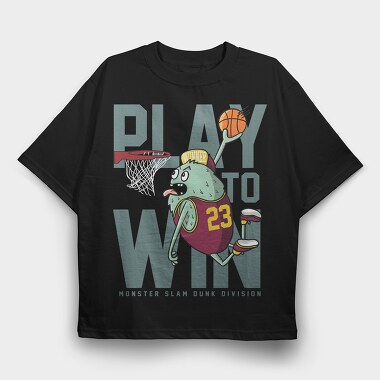 Monster Slam Dunk, Tricou Oversize Barbati (Unisex)