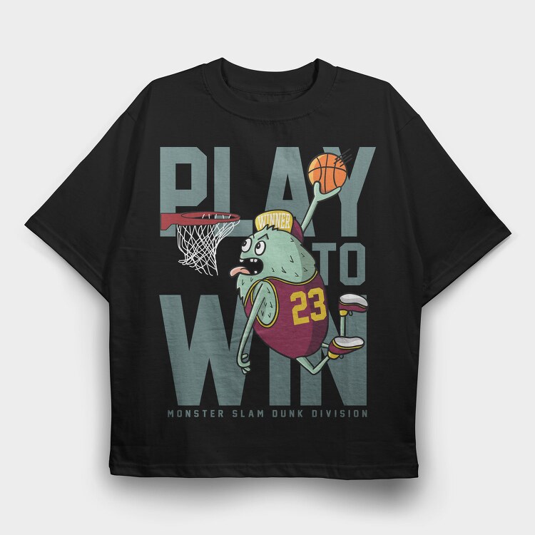 Monster Slam Dunk, Tricou Oversize Barbati (Unisex)