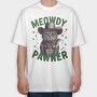 Cowboy Cat Pawner, Tricou Oversize Barbati (Unisex)