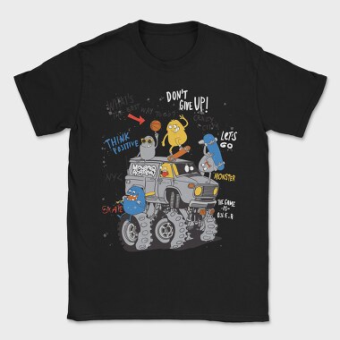 Monsters Go Skate Nyc, Tricou Barbati (Unisex)