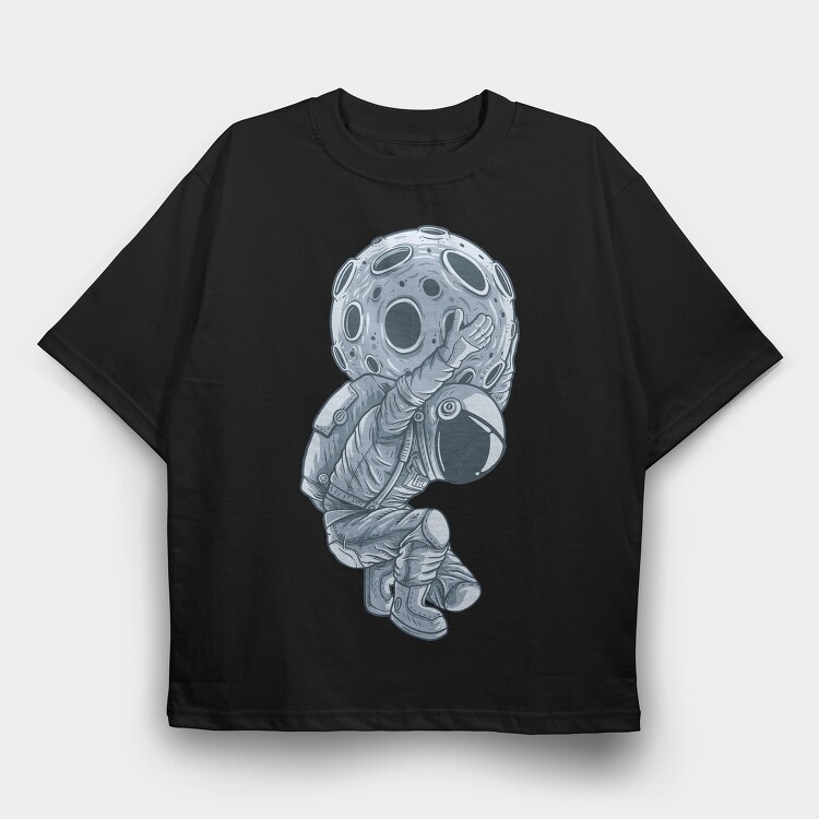 Moonstruck Astronaut, Tricou Oversize Barbati (Unisex)