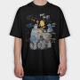 Monsters Go Skate Nyc, Tricou Oversize Barbati (Unisex)