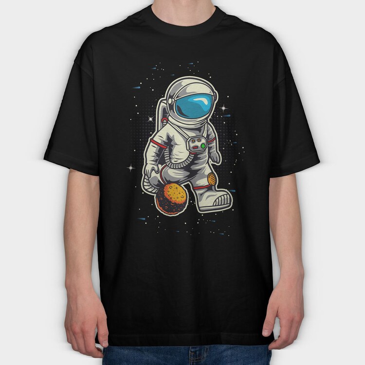 Space Explorer Moonwalk, Tricou Oversize Barbati (Unisex)