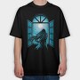 Moonlit Window, Tricou Oversize Barbati (Unisex)