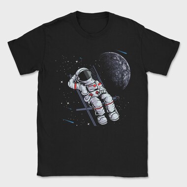 Space Moon Astronaut, Tricou Barbati (Unisex)