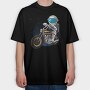 Space Rider, Tricou Oversize Barbati (Unisex)