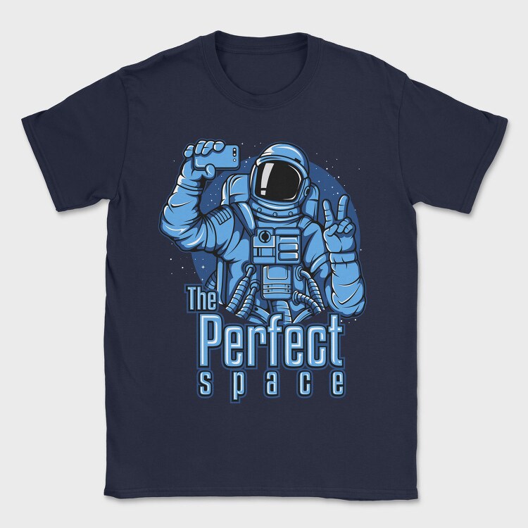 Space Selfie Astronaut, Tricou Barbati (Unisex)