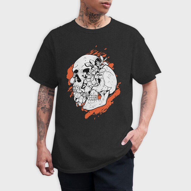 Skull Bloom, Tricou Barbati (Unisex)