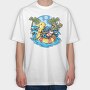 Skeleton Duck Beach, Tricou Oversize Barbati (Unisex)