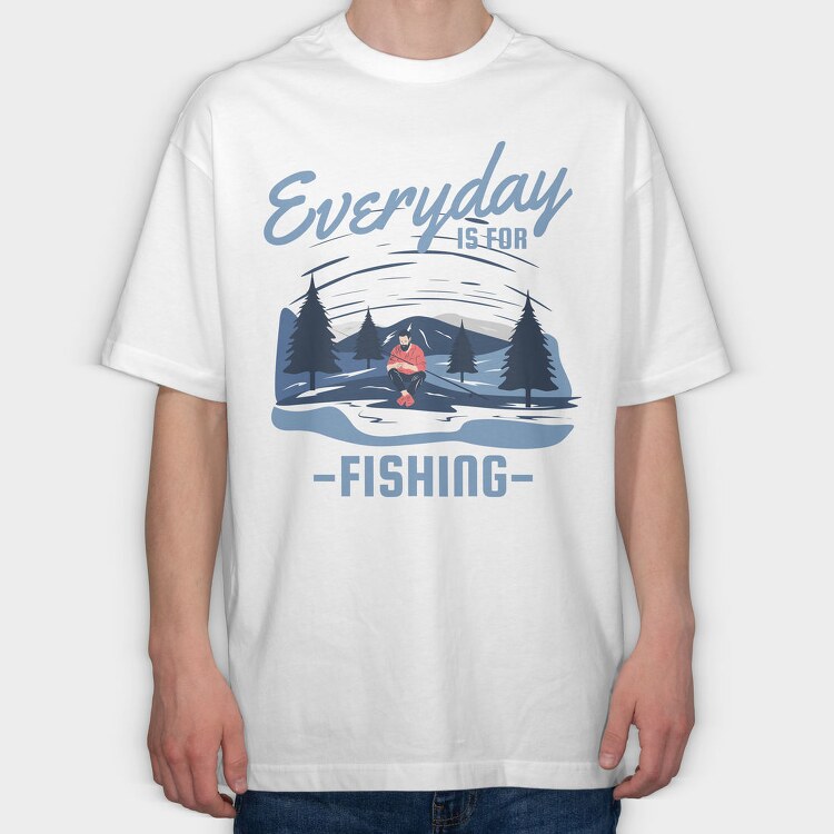 Everyday Fishing Adventure, Tricou Oversize Barbati (Unisex)