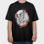 Skull Bloom, Tricou Oversize Barbati (Unisex)