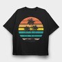 Sunset Palms Beach Vibes, Tricou Oversize Barbati (Unisex)