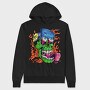 Zombie Fire Eyes, Hanorac Oversize Barbati (Unisex)