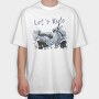 Lets Ride Scooter, Tricou Oversize Barbati (Unisex)