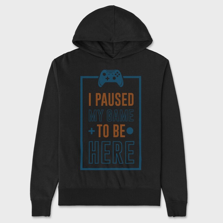 Game Pause Here, Hanorac Oversize Barbati (Unisex)