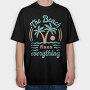 The Beach Fixes Everything, Tricou Oversize Barbati (Unisex)