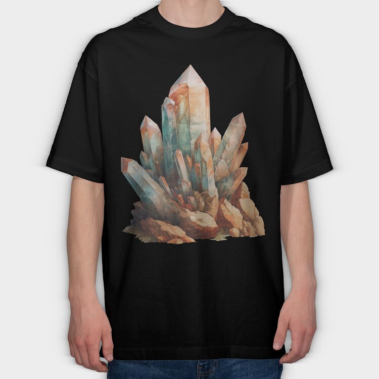 Crystal Cluster Mound, Tricou Oversize Barbati (Unisex)