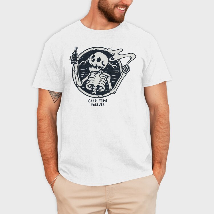 Skeleton Good Time Forever, Tricou Barbati (Unisex)